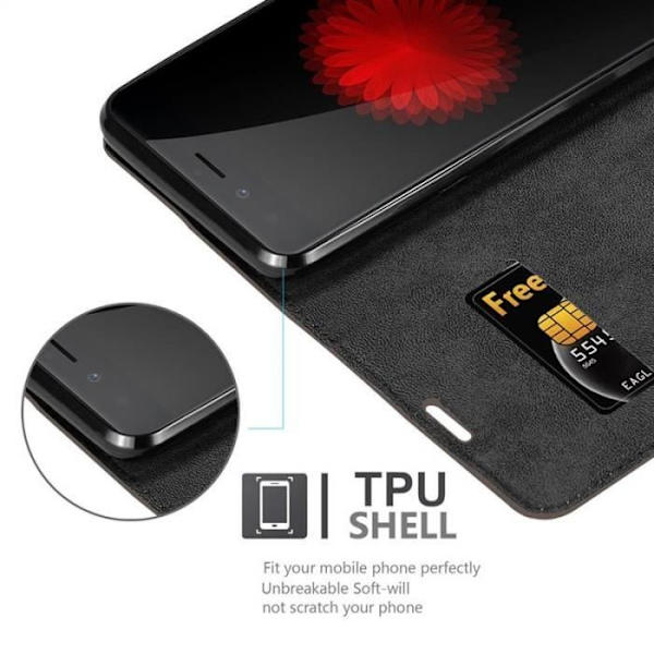 Cadorabo Fodral till ZTE Nubia Z11 MINI S i KAFFEBRUNT