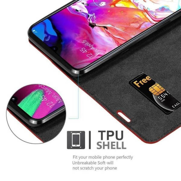 Cadorabo Fodral till Samsung Galaxy A70 i APPLE RÖD