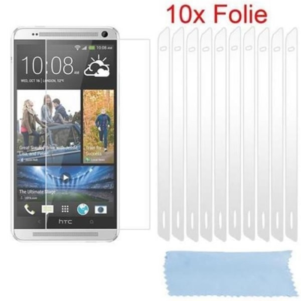 Cadorabo - 10x HÖG KVALITET Filmer och skärmskydd > HTC ONE MAX < hög klar - Genomskinlig