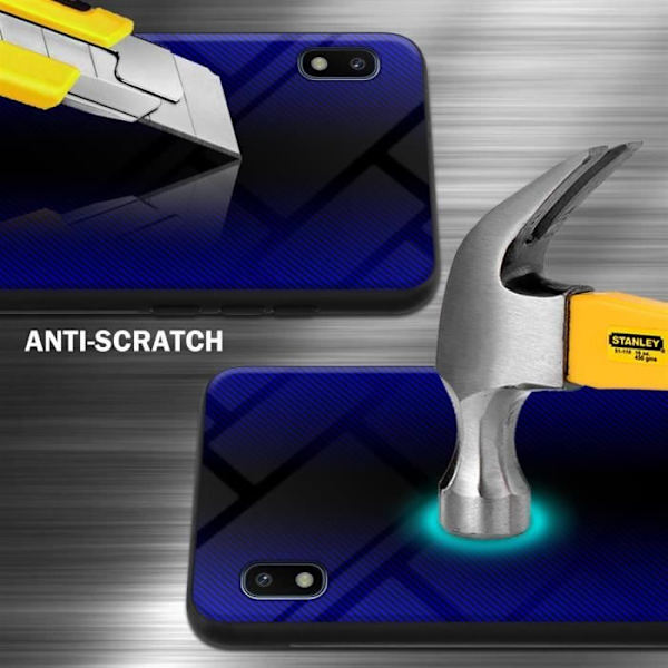 Fodral till Samsung Galaxy A10 / M10 Fodral i COBALT VIOLET Fodral Skydd i härdat glas och TPU silikon