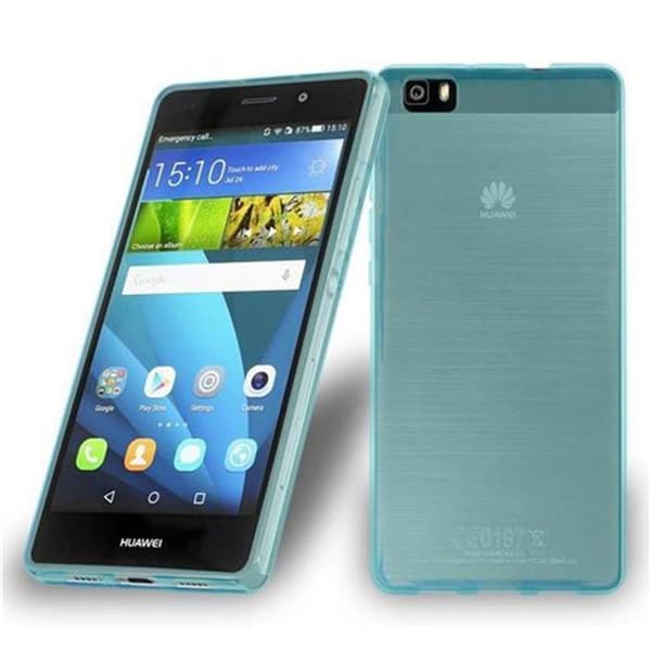 Transparent stötsäker silikonfodral för Huawei P8 LITE 2015 Blå