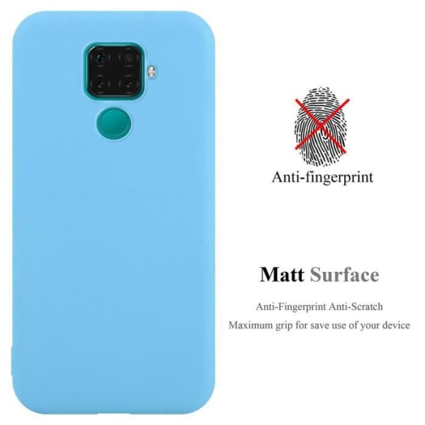 Fodral - CADORABO - Huawei MATE 30 LITE - TPU silikon - Stötskydd - Tunn och lätt design Candy Blue