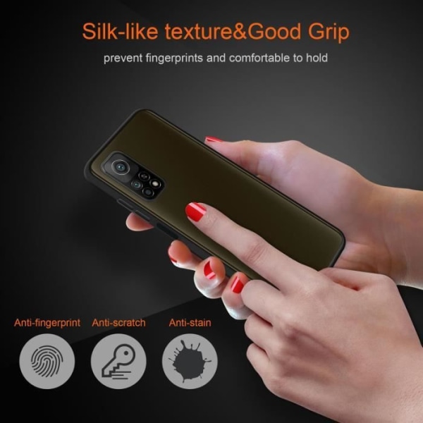 Coque - CADORABO - Mi 10T / Mi 10T PRO - Hybrid skydd - Silicon TPU - Matt design Svart