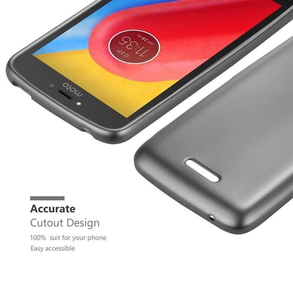 Skyddsfodral för Motorola MOTO C PLUS Skyddsfodral i MATTS GRÅ METALLISK design Grå