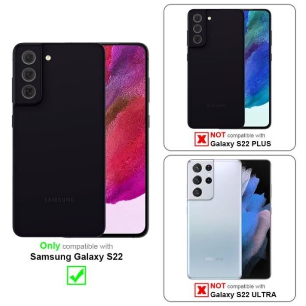 Fodral till Samsung Galaxy S22 Skal i BLÅTT - SVART Fodral Skal Skydd tvåfärgad TPU
