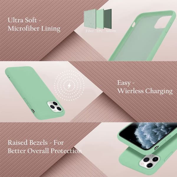 Skal för iPhone 11 PRO Stötabsorberande i LIQUID LIGHT GREEN Grön