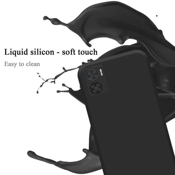 Skyddsskal för Motorola MOTO E22 / E22i Stötskydd i LIQUID BLACK Svart