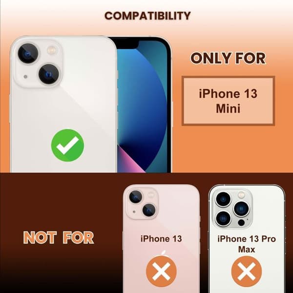 Härdat glas för iPhone 13 MINI Skärmskydd Vit