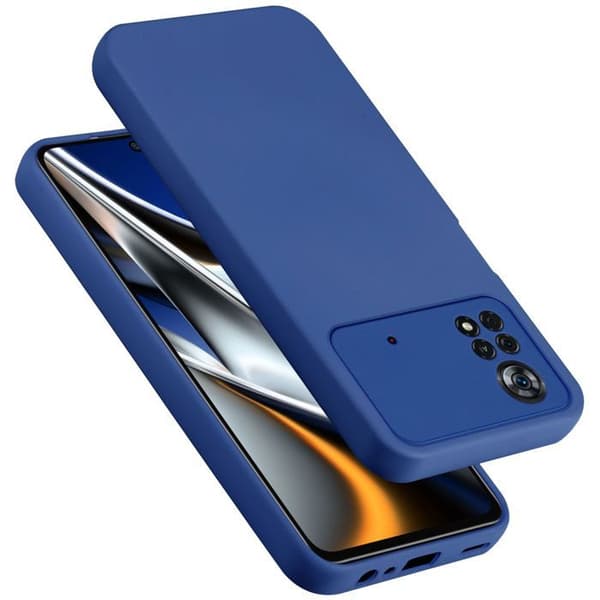 Skyddande stötsäker skal för Xiaomi Poco X4 Pro i LIQUID BLUE Blå