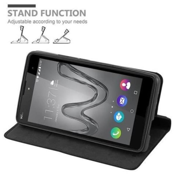 Cadorabo Fodral till WIKO ROBBY i NIGHT BLACK
