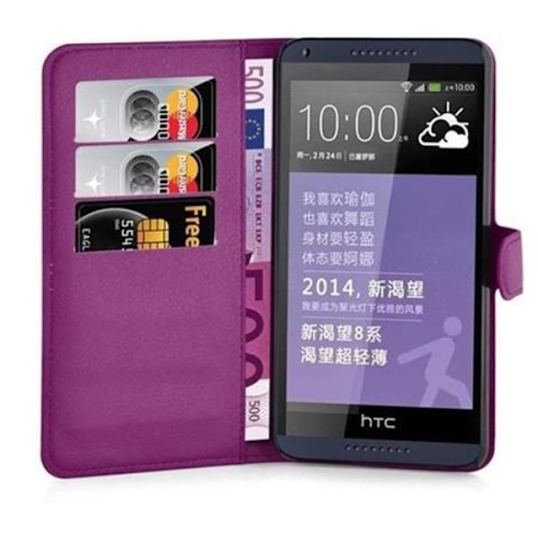 HTC Desire 816 Fodral i HAZEL BROWN från Cadorabo Full Skyddsfodral med Flip Flip och praktiskt horisontellt stativ i