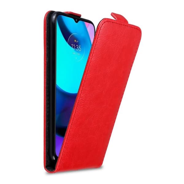 Etui för Motorola MOTO E20 / E30 / E40 Flip Case i RÖD ÄPPLE Skydd ÄPPELRÖD