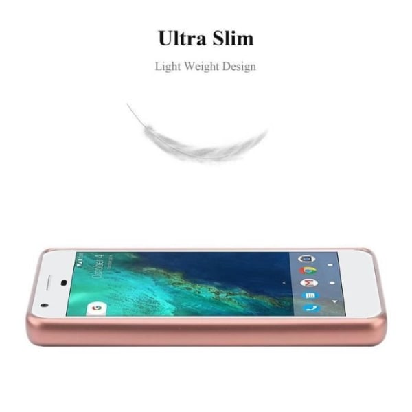 Cadorabo-fodral fungerar med Google Pixel i METALLIC ROSÉ GOLD - Stötsäker och reptålig TPU-silikonhölje - Ultratunt