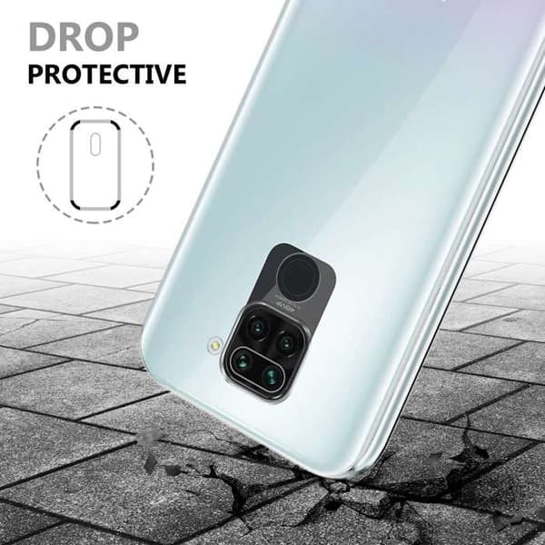 Transparent skal för Xiaomi RedMi NOTE 9 Heltäckande skydd Vit