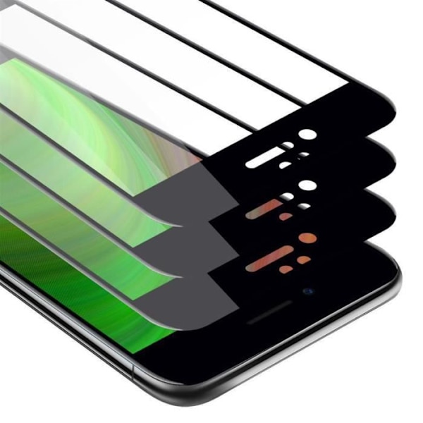 Cadorabo 3x helglas skärmskydd för Apple iPhone 8 PLUS / 7 PLUS / 7S PLUS i TRANSPARENT med SVART härdat härdat Transparent