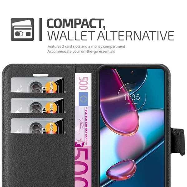 Etui för Motorola EDGE+ i JET BLACK Svart