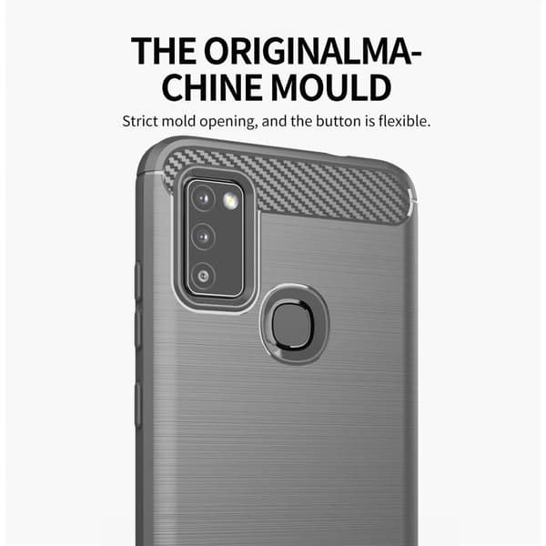 Skyddsfodral för Samsung Galaxy M51 BORSTAD GRÅ Kolfiberdesign Grå