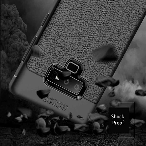 Fodral till Samsung Galaxy NOTE 9 Fodral i djupt svart skyddande silikon TPU-läderfodral Djup svart