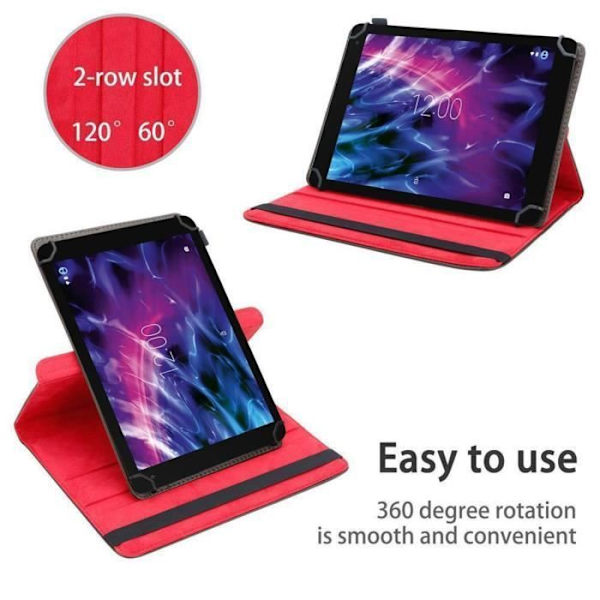 Cadorabo tabletfodral för Medion LifeTab P10606 i brunt 360 graders skyddsfodral i konstläder Stativfunktion Brun