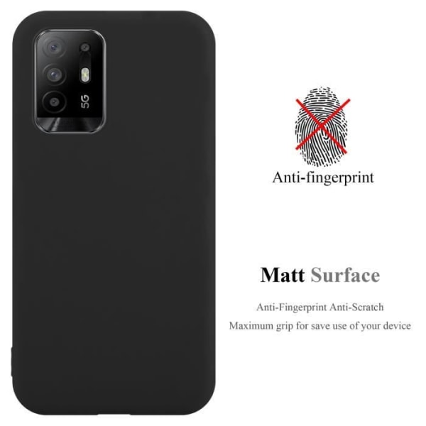 Coque - CADORABO - Oppo A94 5G - Silikon TPU - Stötskydd - Trendig Design Candy Black