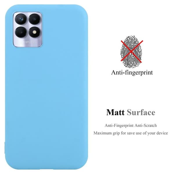 Skyddsfodral för Realme 8i / Narzo 50 4G CANDY BLÅ Stötsäker Silikon Blå