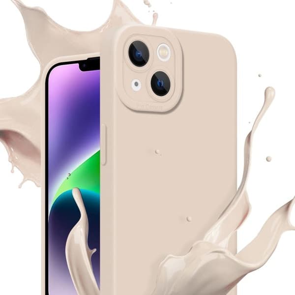 Skyddsfodral för iPhone 14 PLUS i FLUID CRÈME Stötskyddande Fodral Ros