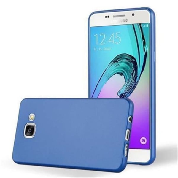 Samsung Galaxy A3 2016 Fodral (6) METALLIC BLUE Cadorabo MATT METALLIC TPU Silikonskydd Fodral Skal Ultra Slim Bumper