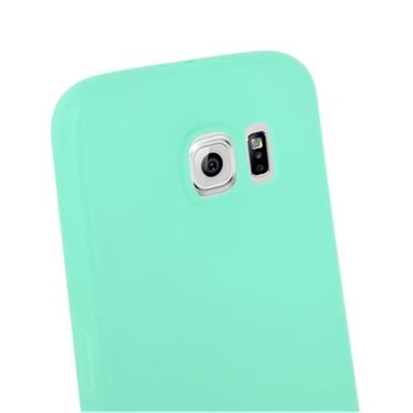 Samsung Galaxy S6-fodral i CANDY BLUE från Cadorabo - Ultratunt mjukt silikon TPU-gelskydd med anti-chock Blå