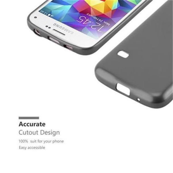 Samsung Galaxy S5 - S5 NEO-fodral i METALLIC GREY från Cadorabo (MATT METALLIC Design) Ultratunt mjukt silikon TPU-gelskydd