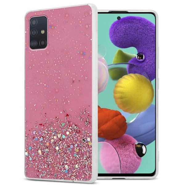 Coque - CADORABO - Samsung Galaxy A51 4G / M40s - Rosa - Paljetter - Skydd i silikon TPU Rosa