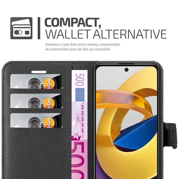 Etui för Xiaomi POCO M4 PRO 5G i JET BLACK Svart