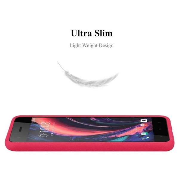 Cadorabo Fodral fungerar med HTC Desire 10 PRO i FROST RED - Stötsäker och reptålig TPU silikonskydd - Ultra Slim