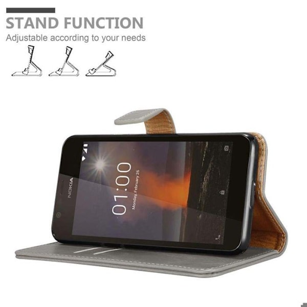 Coque för Nokia 1 2018 i MARRONE CAPPUCINO Skyddshölje med stöd funktion kastanj