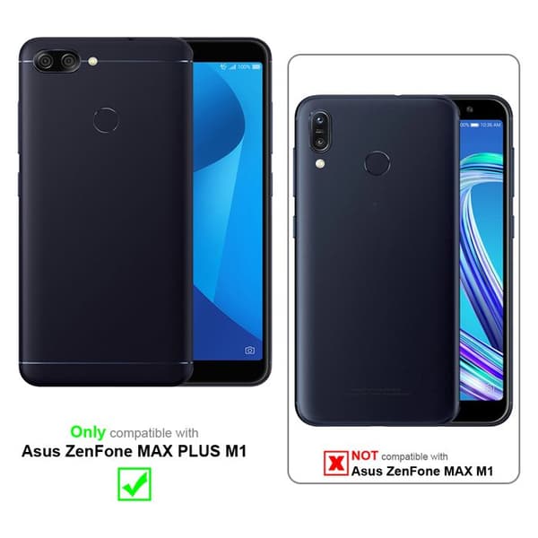 Transparent stötsäker silikonfodral för Asus ZenFone MAX PLUS M1 Vit