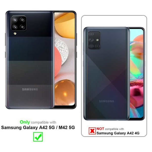 Coque - CADORABO - Galaxy A42 5G / M42 5G - Hybrid skydd - Matt design - Silicone TPU Svart