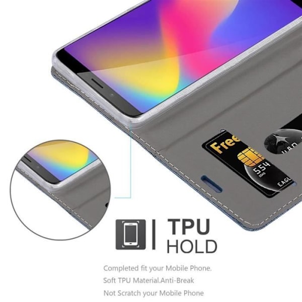 Cadorabo Fodral till ZTE Nubia N3 i MÖRKBLÅ SVART