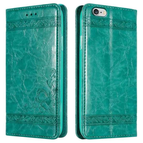 Etui för iPhone 6 PLUS / 6S PLUS Fodral med lock i TURKOS Plånboks skydd Blå