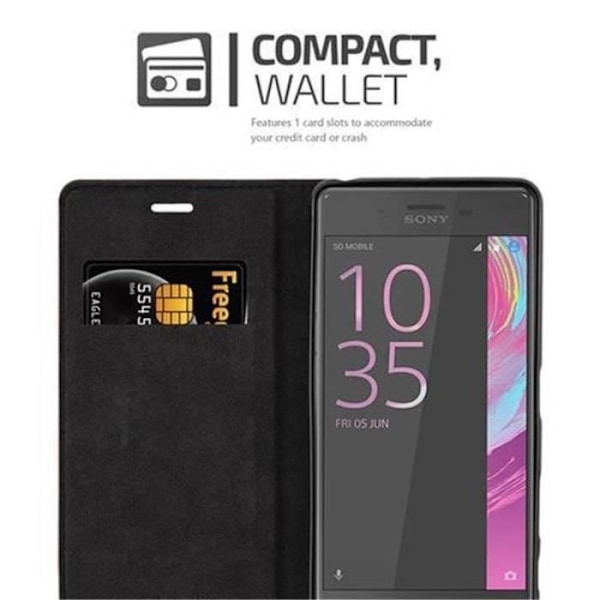 Cadorabo Coque Sony Xperia X Performance OSYNLIG MAGNETISKT STÄNGNING Fodral Etui Cover stöd för kortplats