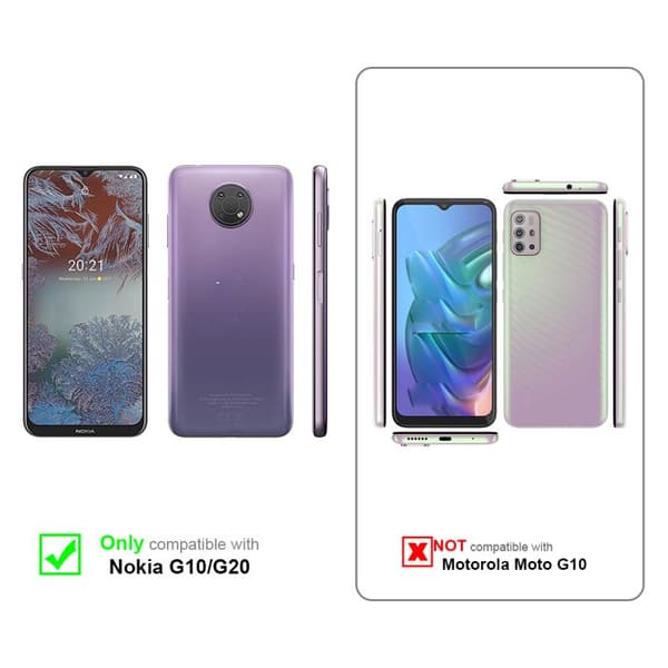 Transparent stötsäker silikonfodral för Nokia G10 / G20 Vit
