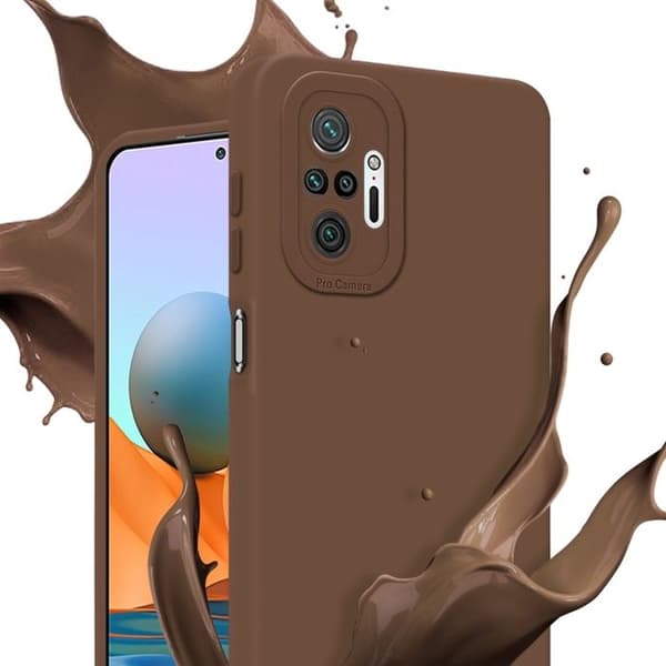 Skyddsfodral för Xiaomi RedMi NOTE 10 PRO i FLUID BRUN Stötsäker Skyddsfodral brun