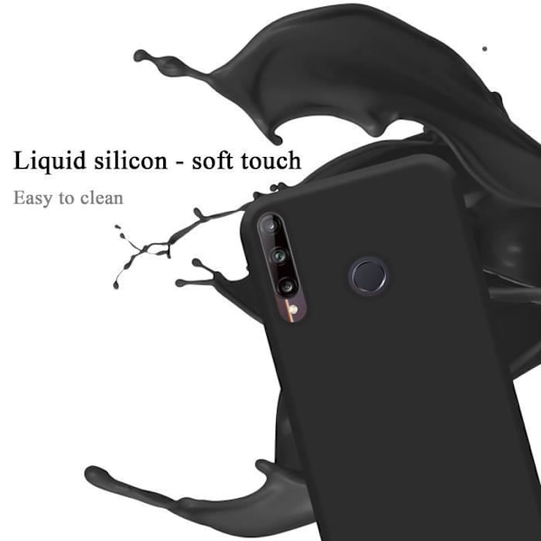 Fodral till Huawei P40 LITE E i LIQUID Black Cadorabo Cover Silikon TPU