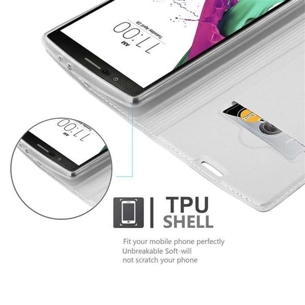 Flip-fodral för LG G4 / G4 PLUS Klassisk Silver Plånbok Stötsäker Grå