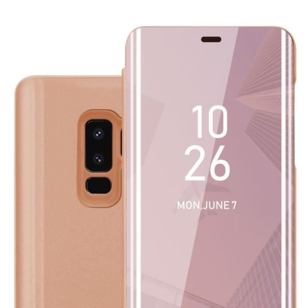 Fodral till Samsung Galaxy S9 PLUS i KUNZIT ROSE Clear View Cadorabo Cover 360 graders spegelskydd