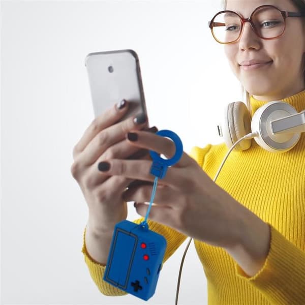 Fodral för AirPod PRO 2 Retro Spel Design Blå Silikon Fodral 3D Nyckelring Blå