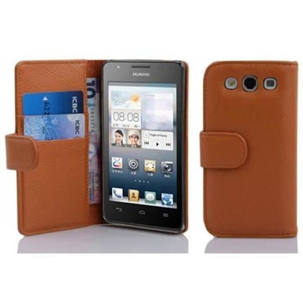Cadorabo - Fodral Fodral för > Huawei ASCEND G525 - G520 < – Skalfodral Fodral Bumper Wallet (med kortplatser)