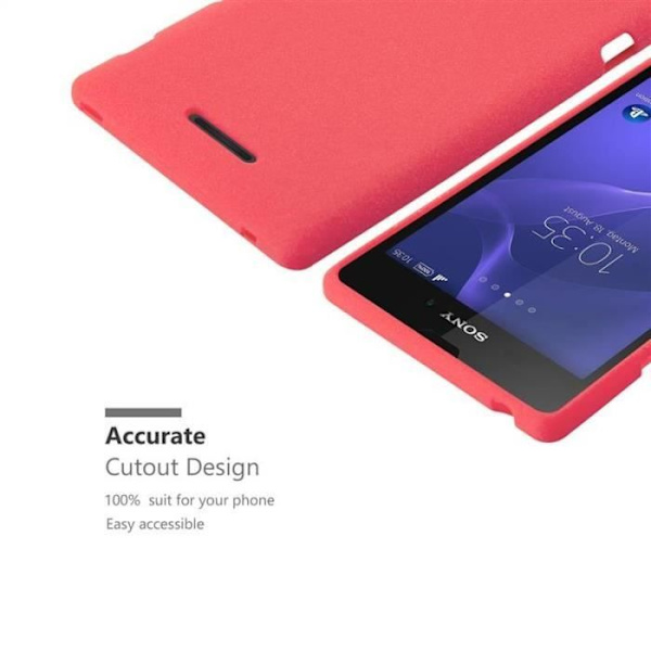 Coque - Cadorabo - Sony Xperia T3 - Röd FROST RED - Mjuk - Stötsäker och Represistent FROST RED