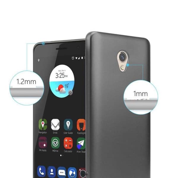 Skyddsfodral för ZTE Blade V7 Skyddsfodral i MATTS GRÅ METALLISK design Grå