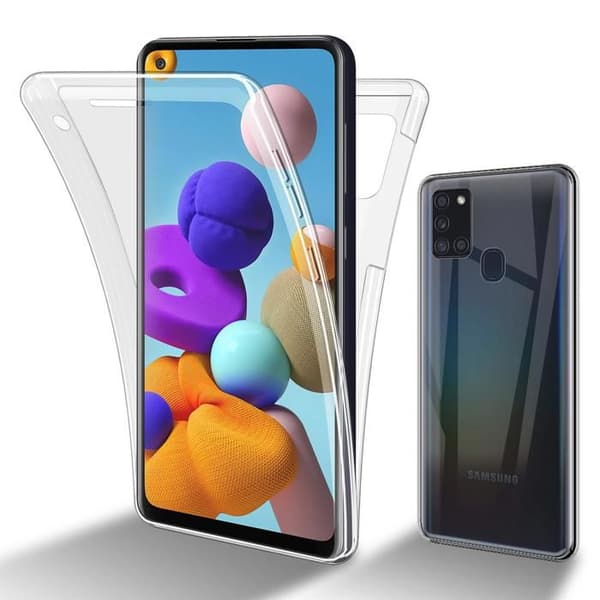 Transparent skydd för Samsung Galaxy A21s Vit