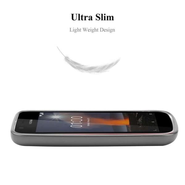 Skyddsskal för Nokia 1 2018 Skyddsskal i METALLISKT GRÅ Matt Design Grå