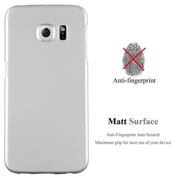 Cadorabo Fodral till Samsung Galaxy S6 EDGE SILVER METALL MATT METALL Skydd Hårt plastskydd Hårt fodral Skal Ultra Slim Bumper Pengar